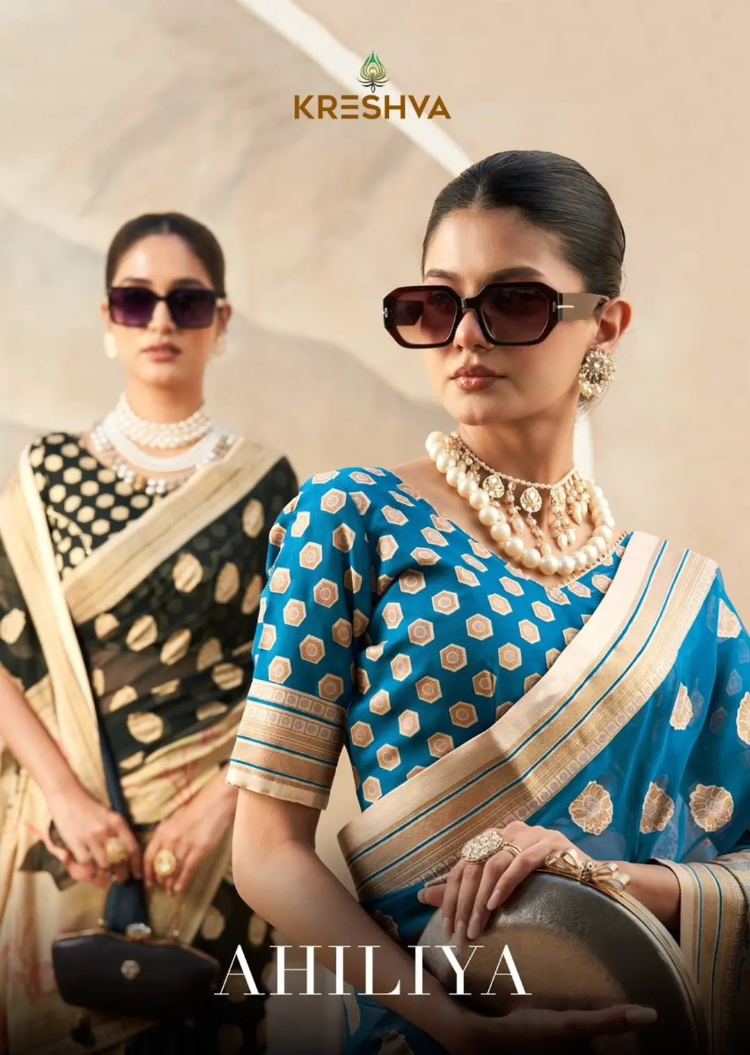 KRESHWA AHILIYA 1008 TO 1016 DESIGNER GEORGETTE SAREE WHOLESALER IN INDIA 1