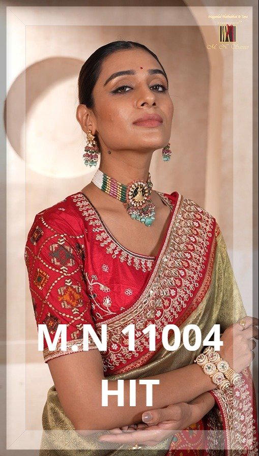 M.N 11004 HIT 11004A TO 11004D DESIGNER SAREE WHOLESALER IN INDIA 1