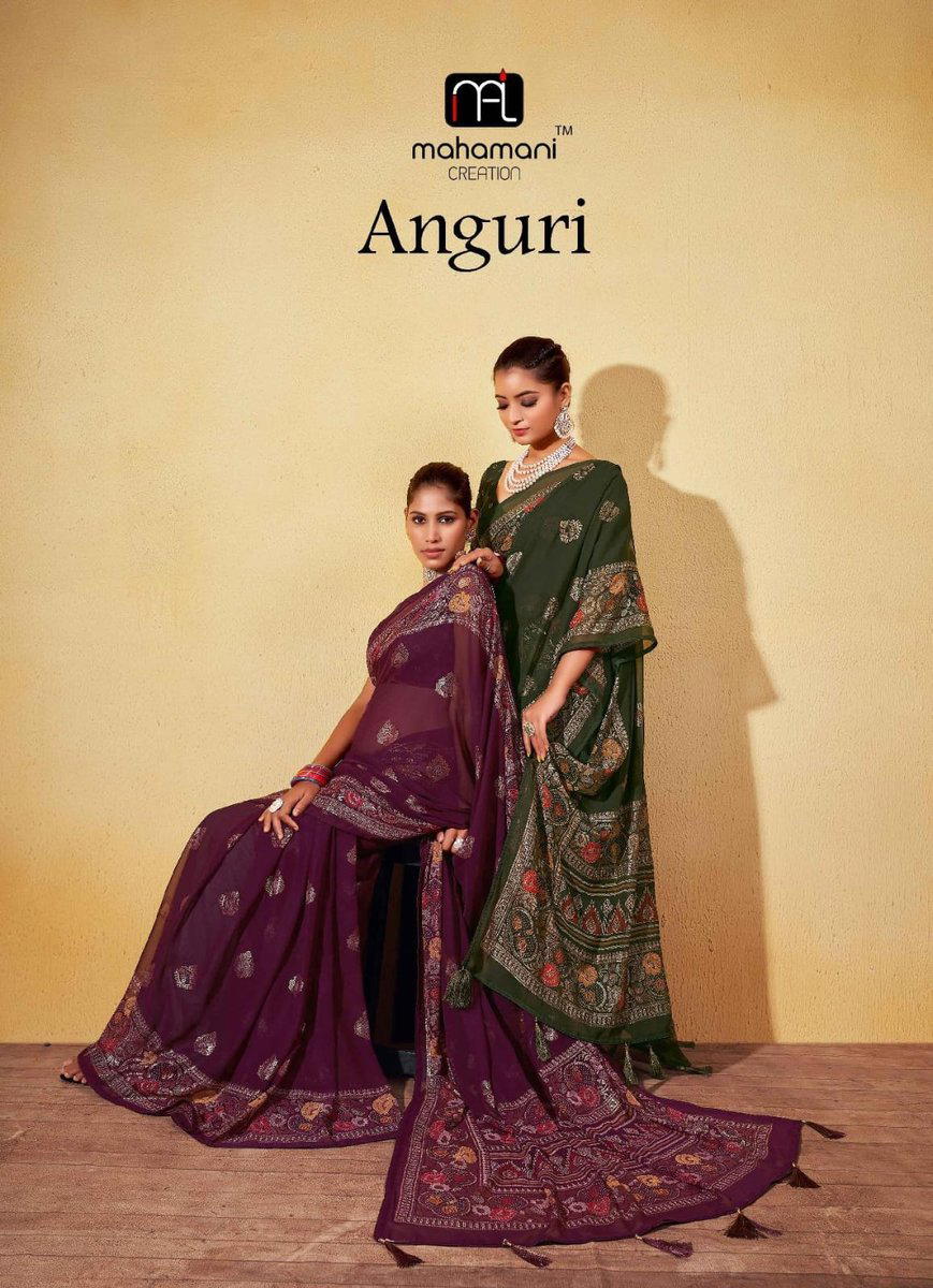 ANGURI VOL-01 BY MAHAMANI CREATION PRINTED SAREE WHOLESALER IN SURAT 1