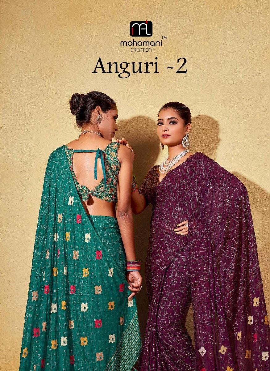 ANGURI VOL-02 BY MAHAMANI CREATION PRINTED SAREE WHOLESALER IN INDIA 1