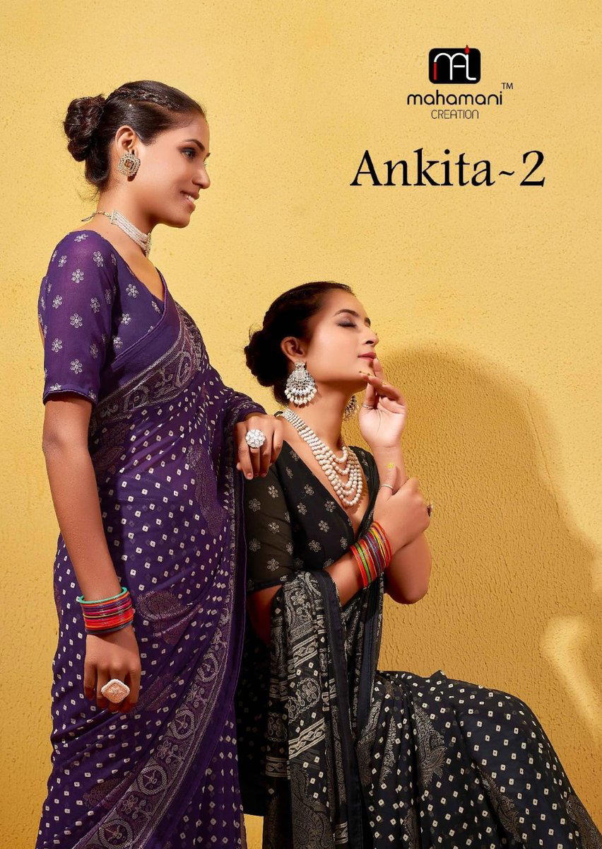 ANKITA VOL-2 BY MAHAMANI CREATION HEAVY GEORGETTE SAREE MANUFACTURER IN INDIA 1