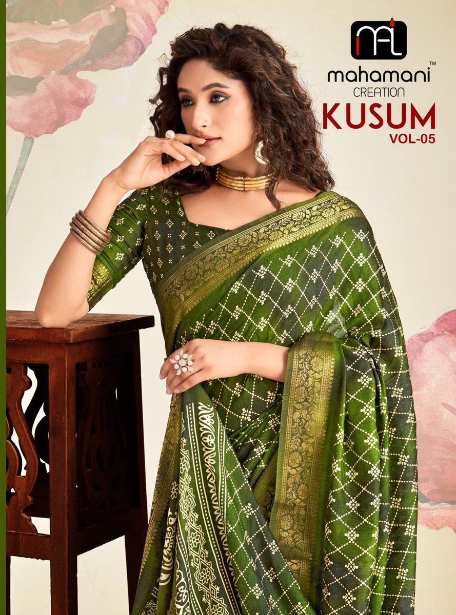 KUSUM VOL 05 BY MAHAMANI CREATION SILK SAREE MANUFACTURER IN INDIA 1