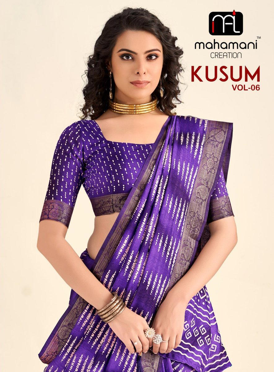 KUSUM VOL 06 BY MAHAMANI CREATION SILK SAREE WHOLESALER IN INDIA 1