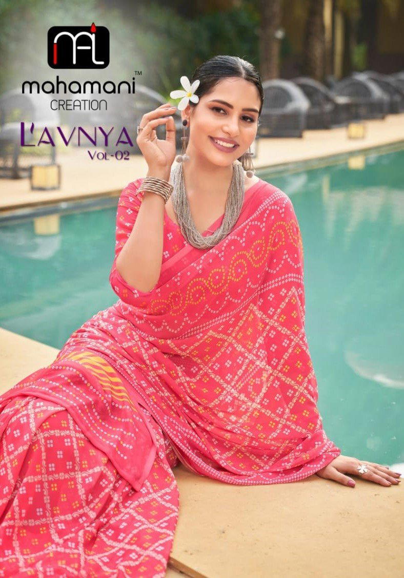 LAVANYA VOL-2 BY MAHAMANI CREATION PRINTED SAREE WHOLESALER IN INDIA 1