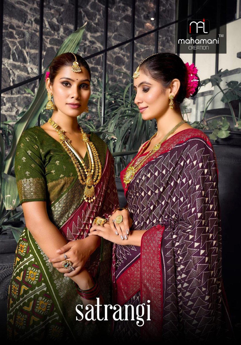 SATRANGI BY MAHAMANI CREATION DOLA SILK SAREE WHOLESALER IN INDIA 1