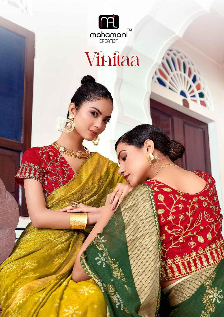 VINITAA BY MAHAMANI CREATION PRINTED SAREE WHOLESALER IN SURAT 1