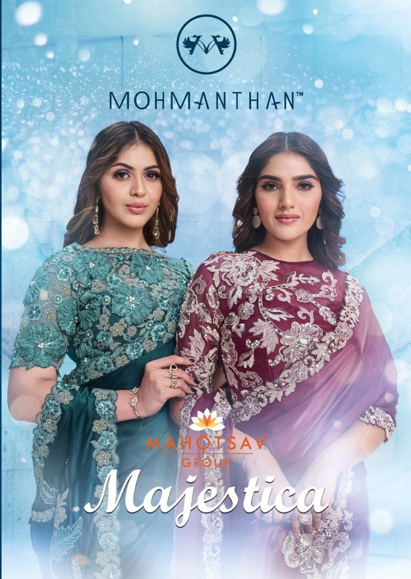 MAJESTICA BY MAHOTSAV CREPE SILK SAREE MANUFACTURER IN INDIA 1