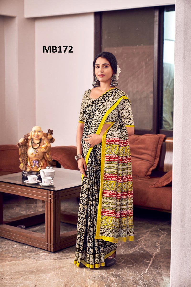 MIRA BELA BAGRU PRINTS MB172 TO MB191 DESIGNER COTTON SAREE WHOLESALER IN INDIA 1