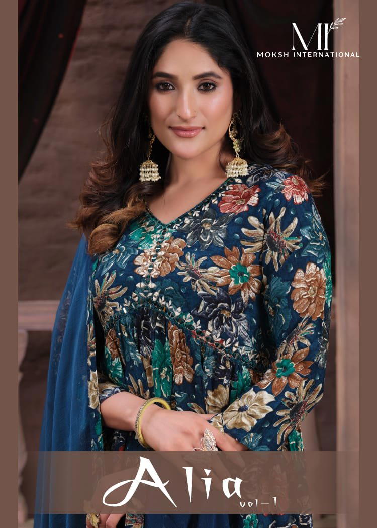 ALIA VOL-1 BY MOKSH RIYON SALWAR KAMEEZ MANUFACTURER IN INDIA 1