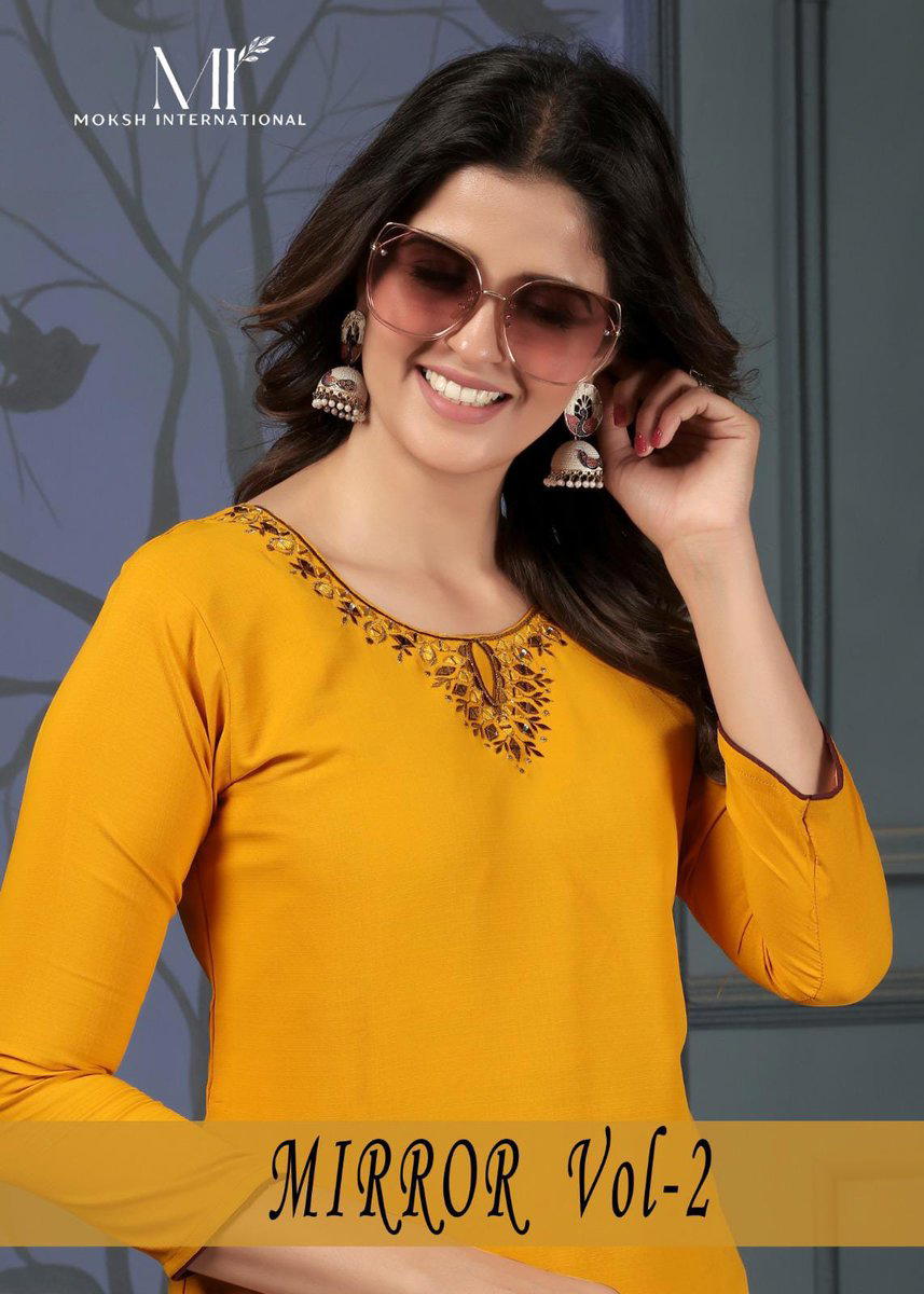 MOKSH MIRROR VOL-02 665 TO 668 DESIGNER COTTON TOP WHOLESALER IN INDIA 1