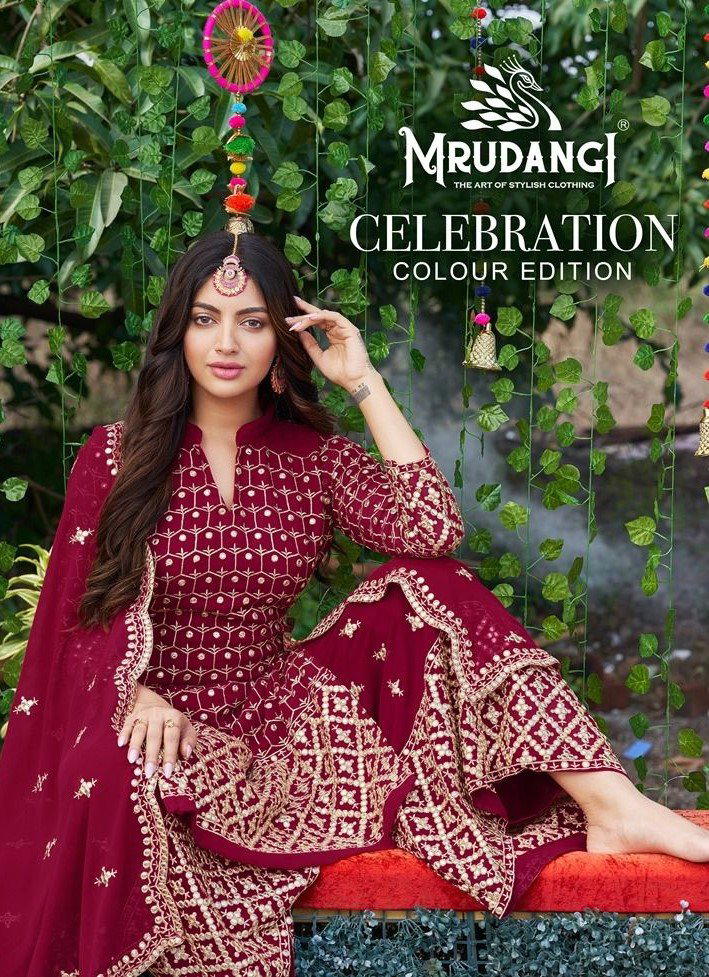 CELEBRATION COLOUR EDITION BY MRUDANGI GEORGETTE SALWAR KAMEEZ WHOLESALER IN INDIA 1