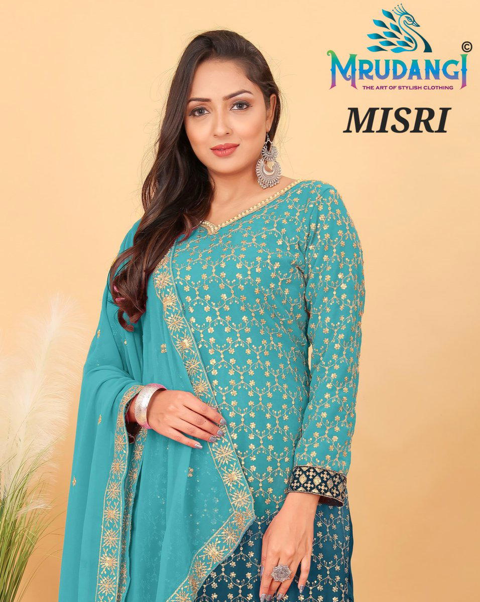 MRUDANGI MISRI 2087 TO 2091 DESIGNER GEORGETTE SALWAR SUIT WHOLESALER IN INDIA 1