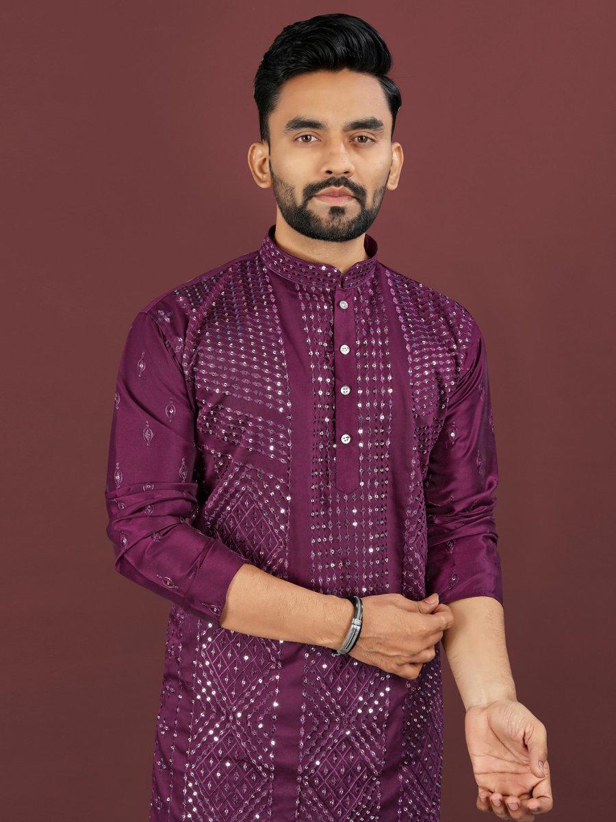 MUBARAK BY WELTEX DESIGNER SILK KURTA PYAJAMA WHOLESALER IN INDIA 1