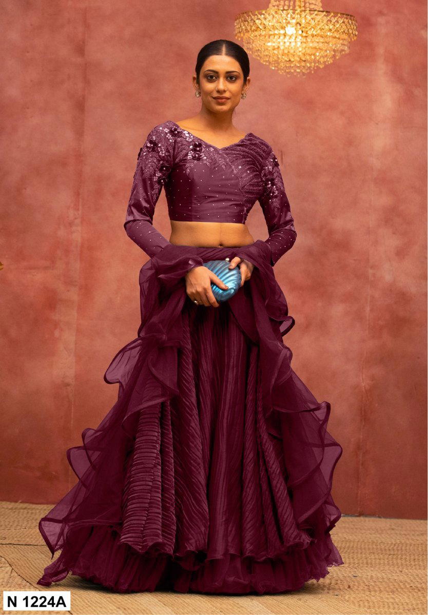 D.NO. N 1224A & N 1225B BY MAHOTSAV NET LEHENGA CHOLI MANUFACTURER IN INDIA 1