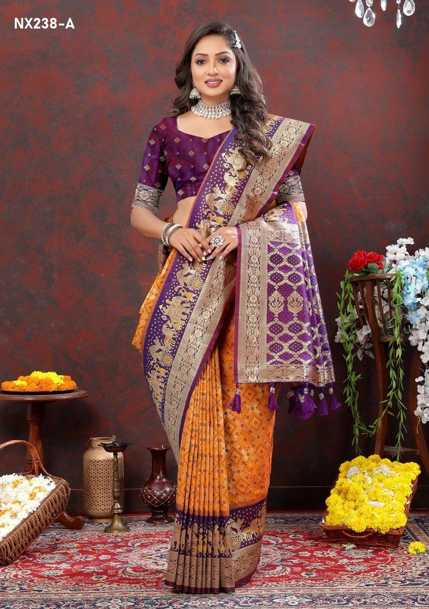 D.NO. NX238-A TO NX238-G BY MURTI NX SILK SAREE WHOLESALER IN INDIA 1