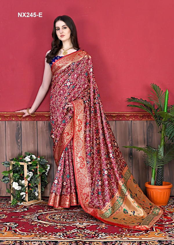 MURTI NX NX245-A TO NX245-E WEAVING SILK SAREE WHOLESALER IN SURAT