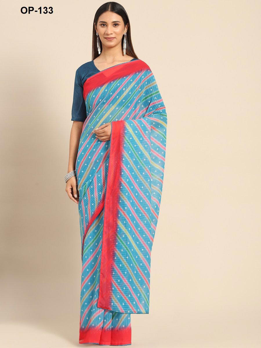 D.NO. OP 133 BY LAXMINAM GEORGETTE SAREE WHOLESALER IN INDIA 1