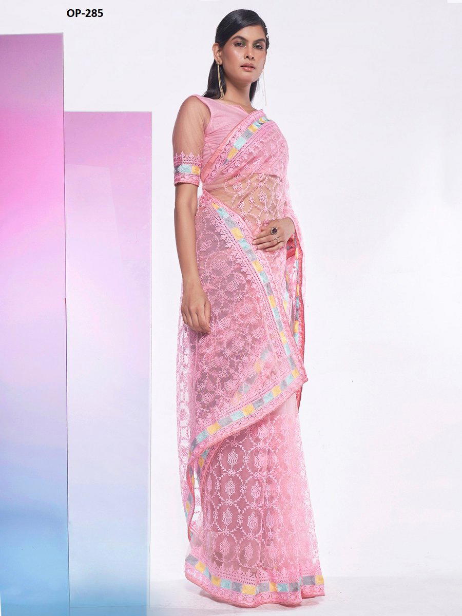 D.NO. OP 285 BY LAXMINAM SOFT NET SAREE MANUFACTURER IN INDIAA 1