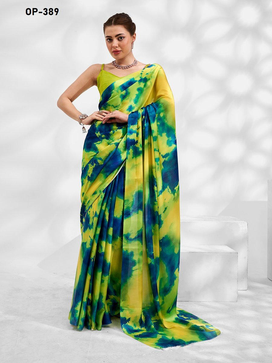 D.NO. OP 389 BY LAXMINAM GEORGETTE SAREE WHOLESALER IN INDIA 1