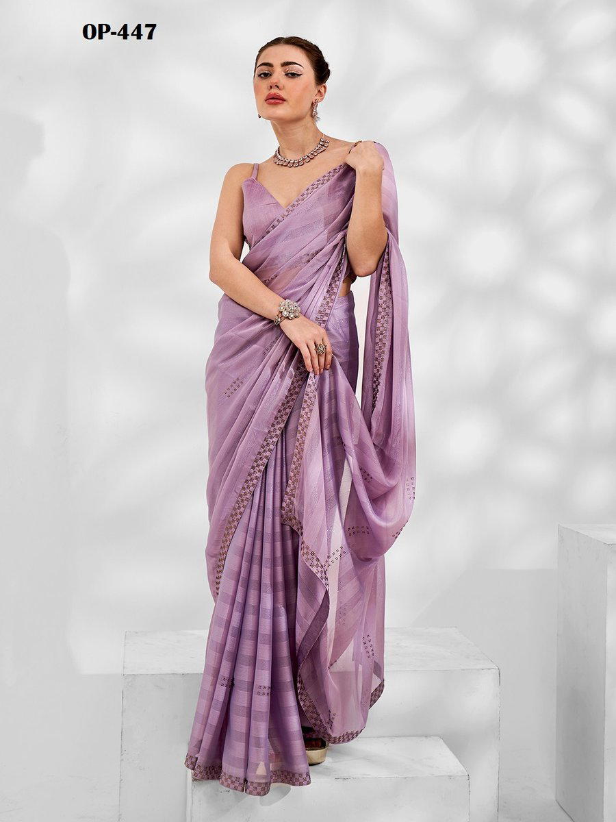 D.NO. OP 447 BY LAXMINAM CHIFFON SAREE MANUFACTURER IN INDIA 1