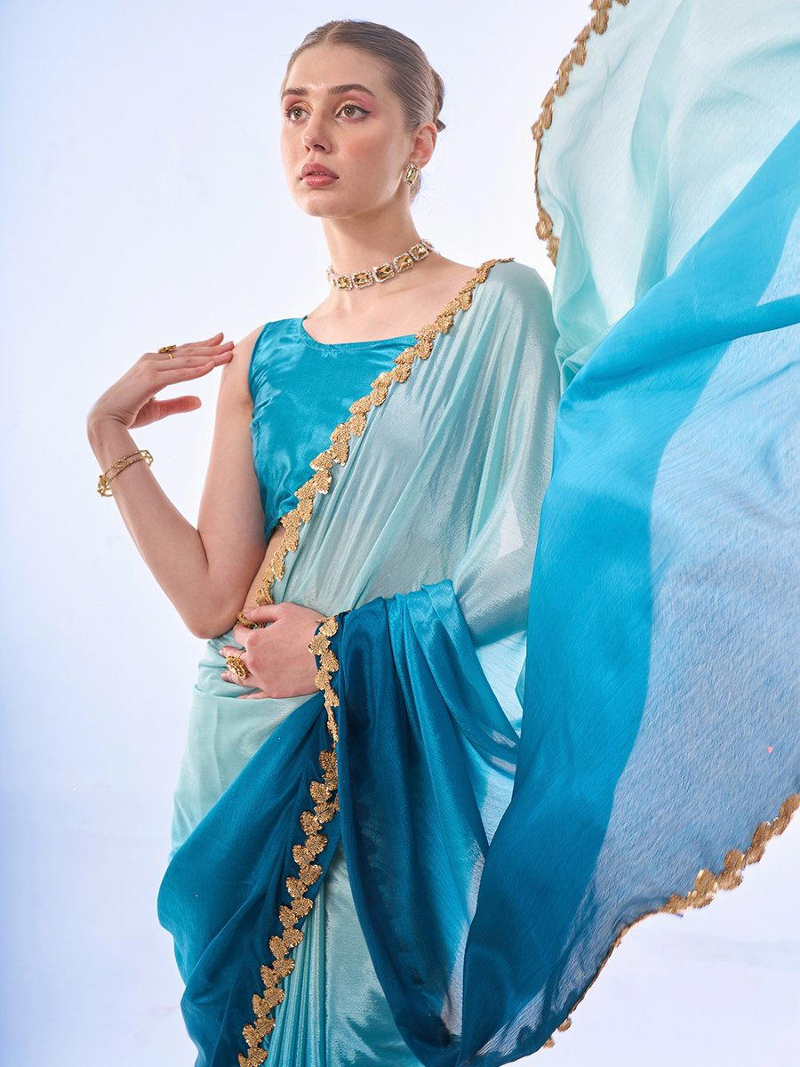 LAXMINAM OP-503 DESIGNER CHINNON SAREE WHOLESALER IN INDIA 1