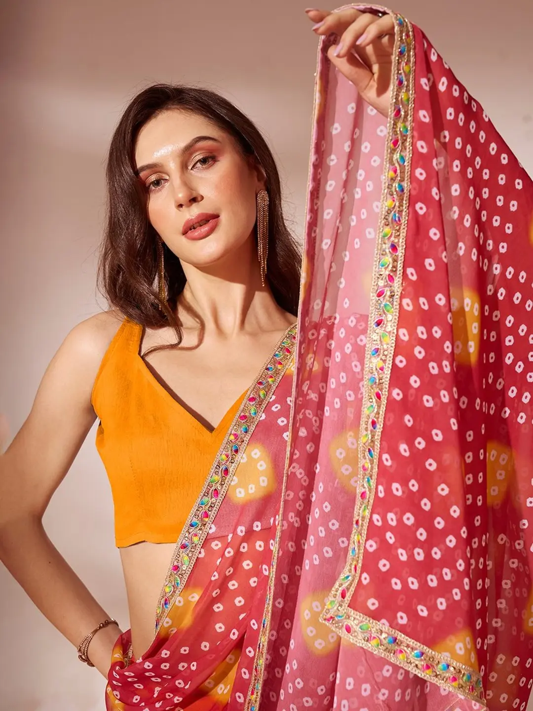 LAXMINAM OP-521 DESIGNER GEORGETTE SAREE WHOLESALER IN INDIA 1