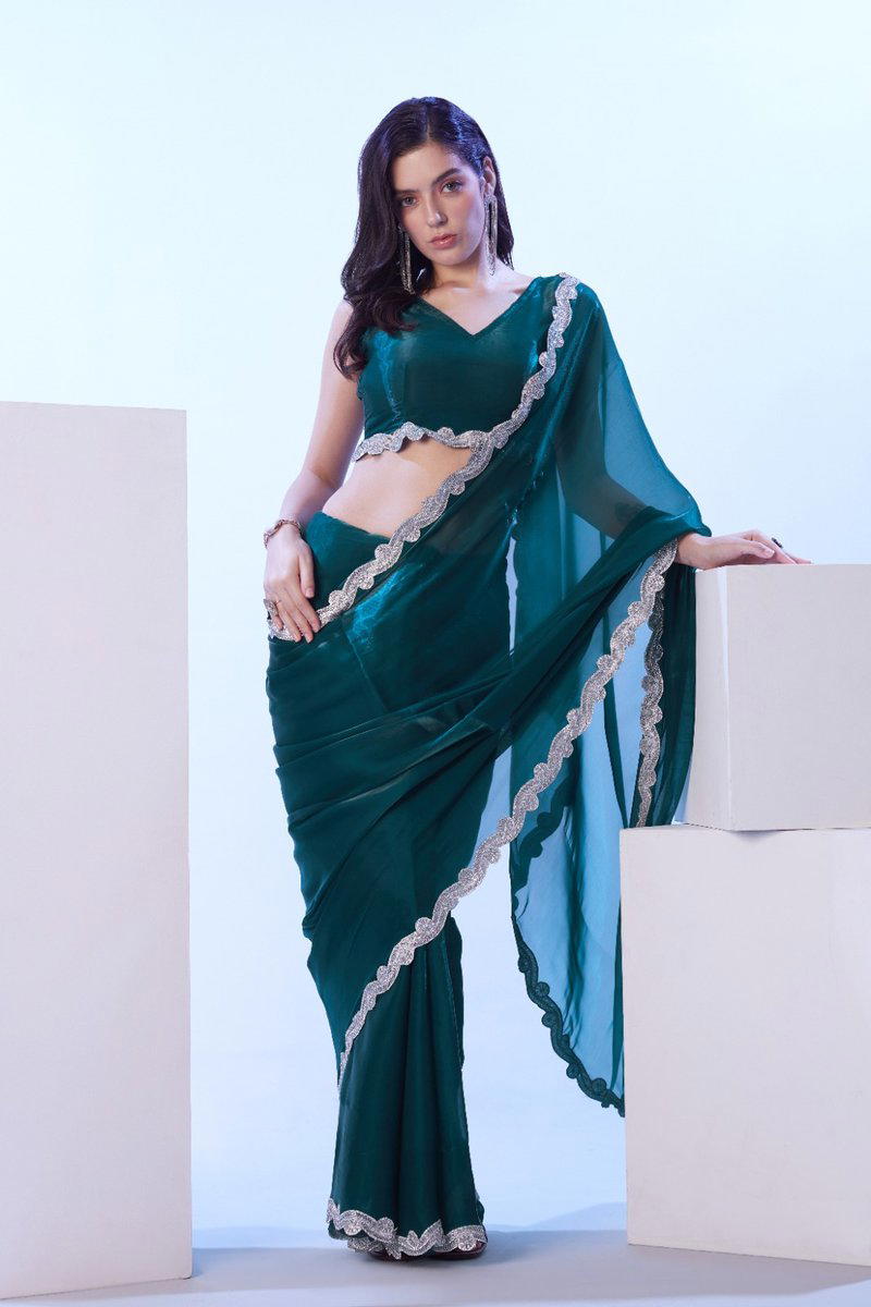 LAXMINAM OP-806 DESIGNER SATIN SAREE WHOLESALER IN INDIA 1