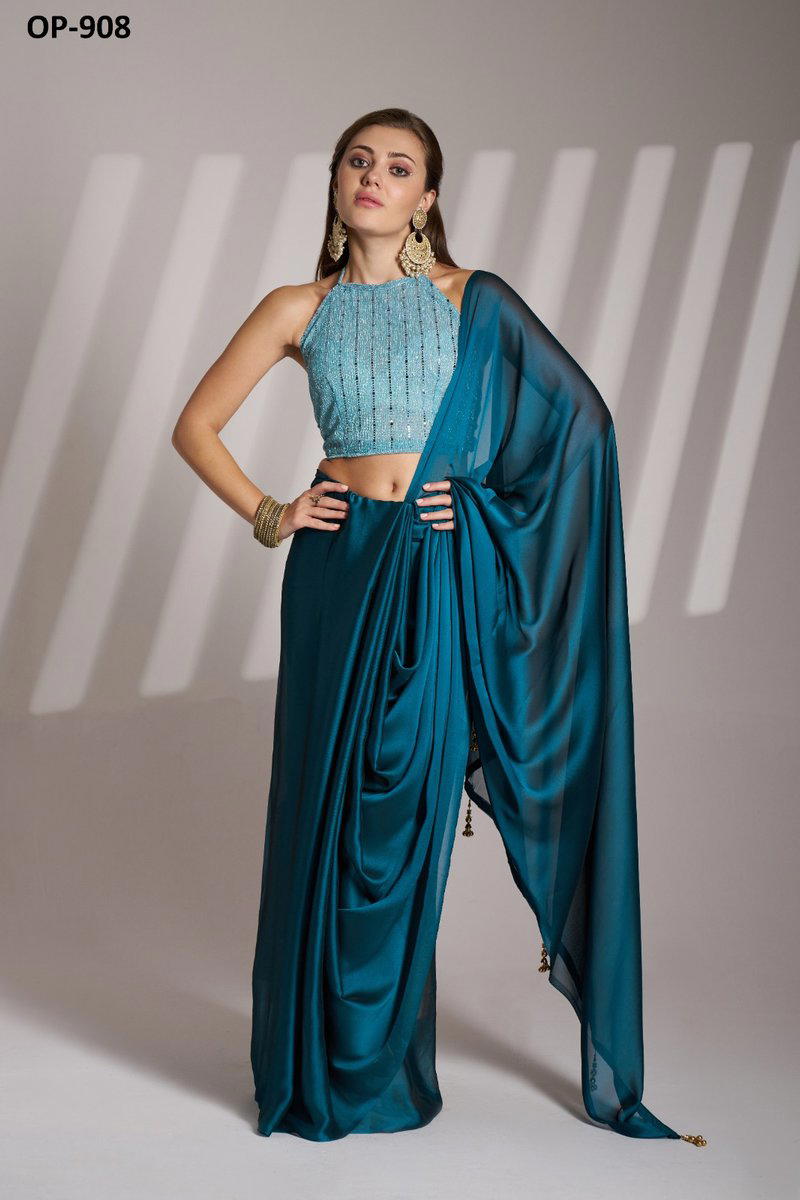 LAXMINAM OP-908 DESIGNER SATIN RANGOLI SAREE WHOLESALER IN INDIA 1