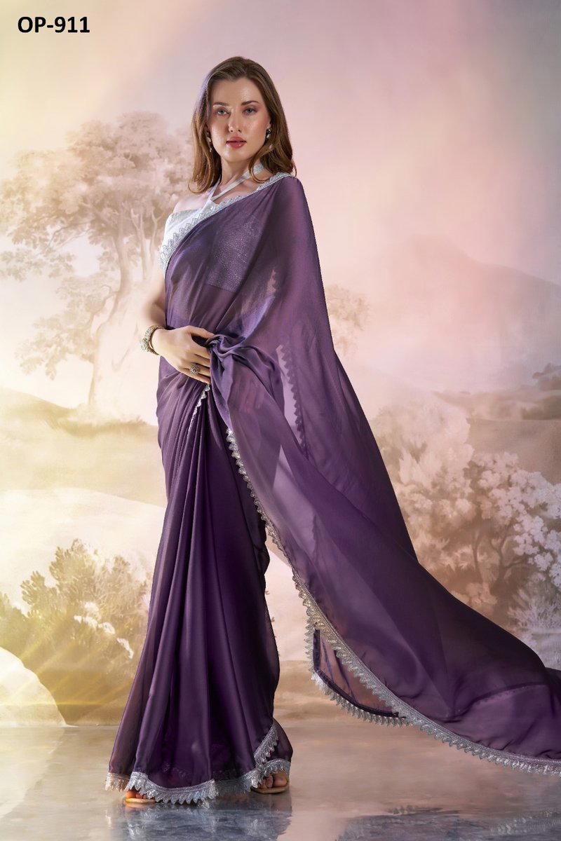 LAXMINAM OP-911 DESIGNER SATIN RANGOLI SAREE WHOLESALER IN INDIA 1