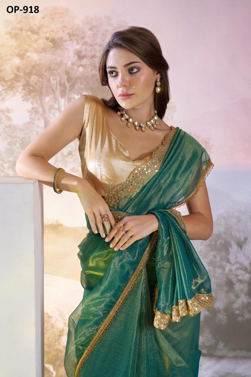 LAXMINAM OP-918 DESIGNER TWILL NET SAREE WHOLESALER IN INDIA 1