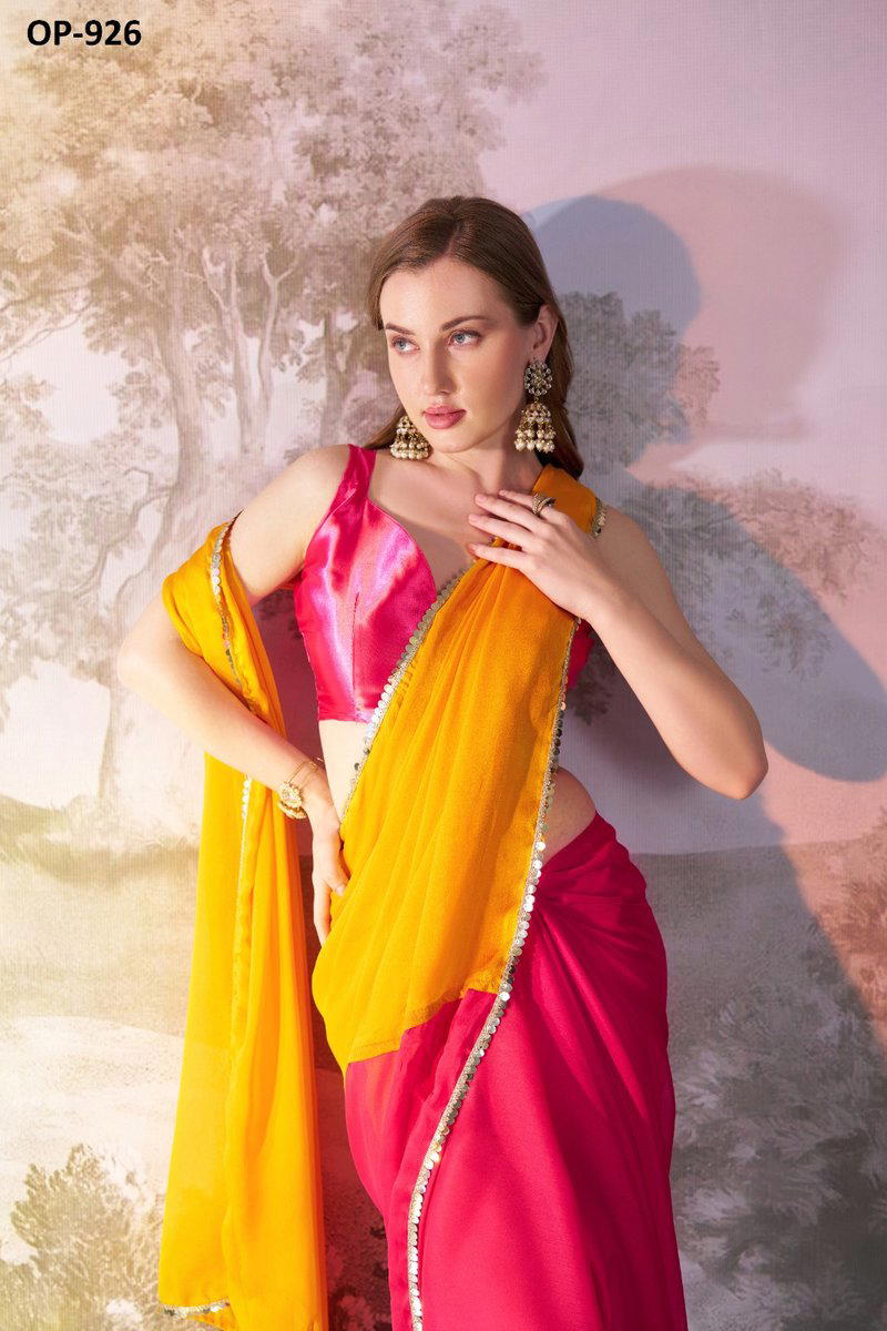 LAXMINAM OP-926 DESIGNER CHIFFON SAREE WHOLESALER IN INDIA 1
