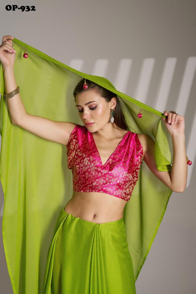 LAXMINAM OP-932 DESIGNER CHIFFON SAREE WHOLESALER IN INDIA 1