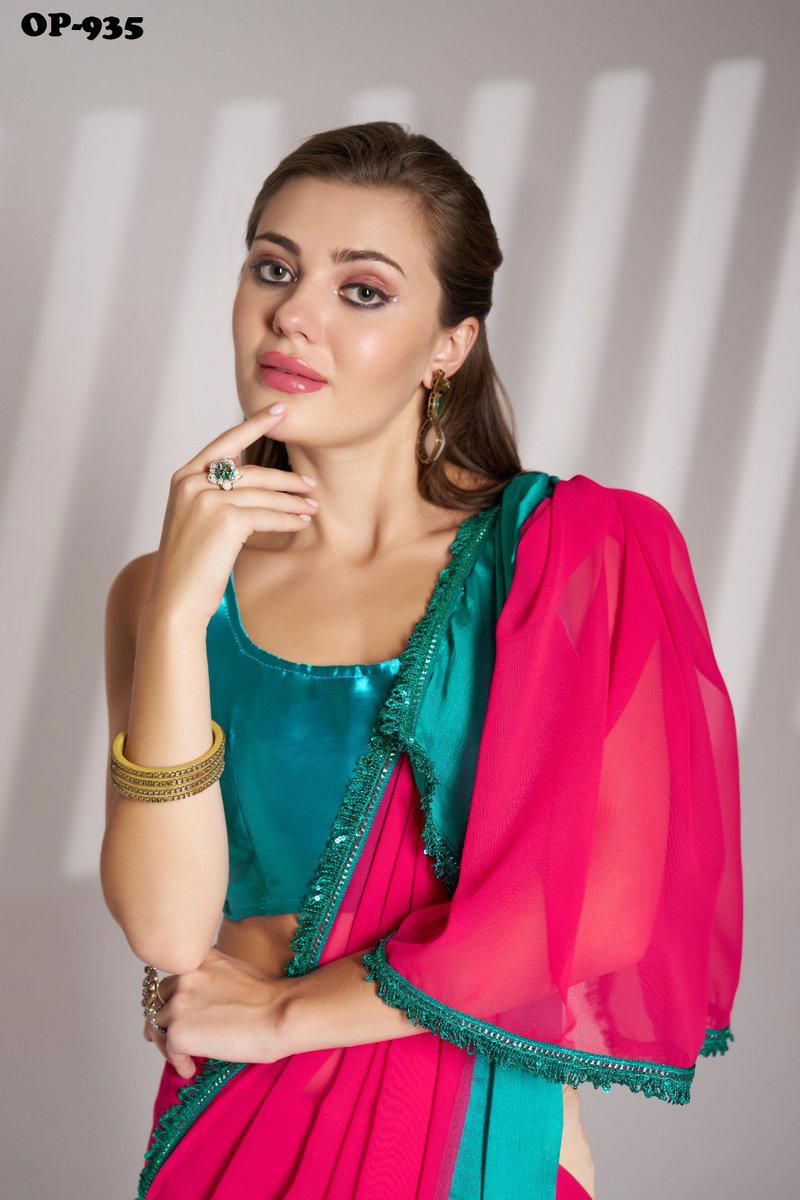 LAXMINAM OP-935 DESIGNER CHIFFON SAREE WHOLESALER IN INDIA 1