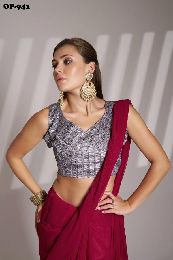 LAXMINAM OP-941 DESIGNER SHIMMER SAREE WHOLESALER IN INDIA