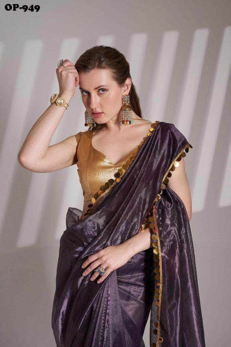 LAXMINAM OP-949 DESIGNER TWILL NET SAREE WHOLESALER IN INDIA 1