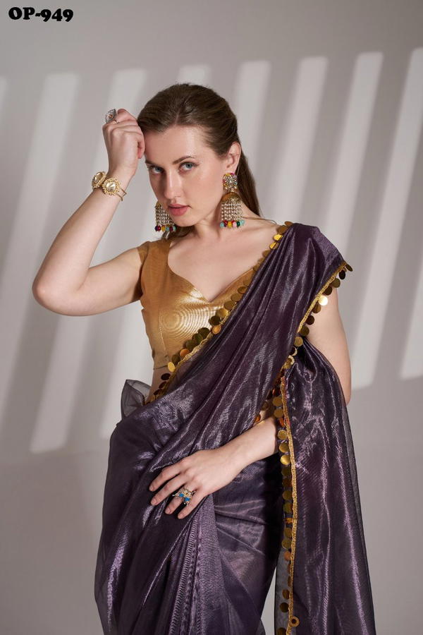 LAXMINAM OP-949 DESIGNER TWILL NET SAREE WHOLESALER IN INDIA