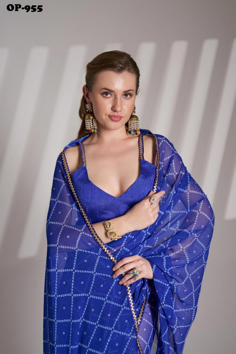 LAXMINAM OP-955 DESIGNER GEORGETTE SAREE WHOLESALER IN INDIA 1