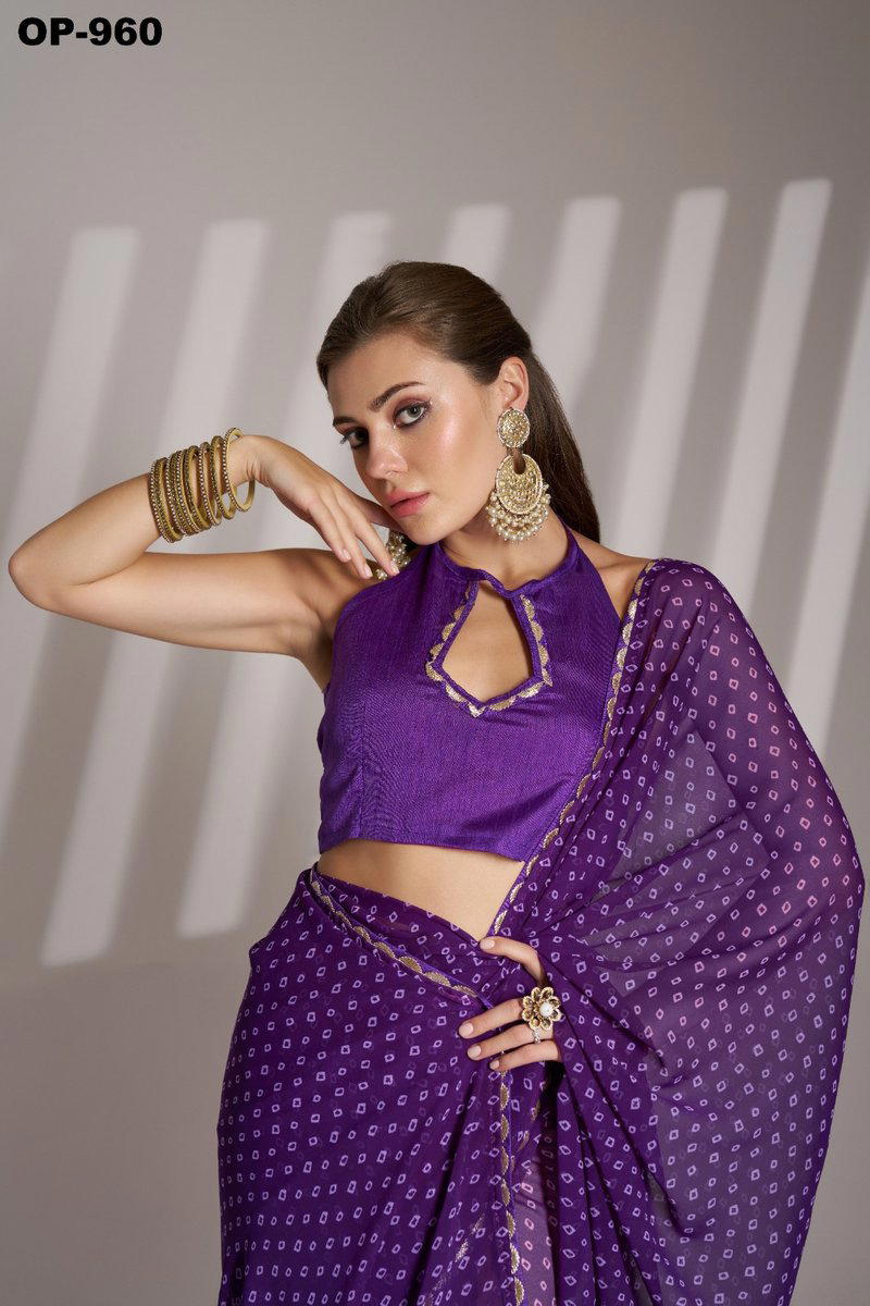 LAXMINAM OP-960 DESIGNER GEORGETTE SAREE WHOLESALER IN INDIA 1