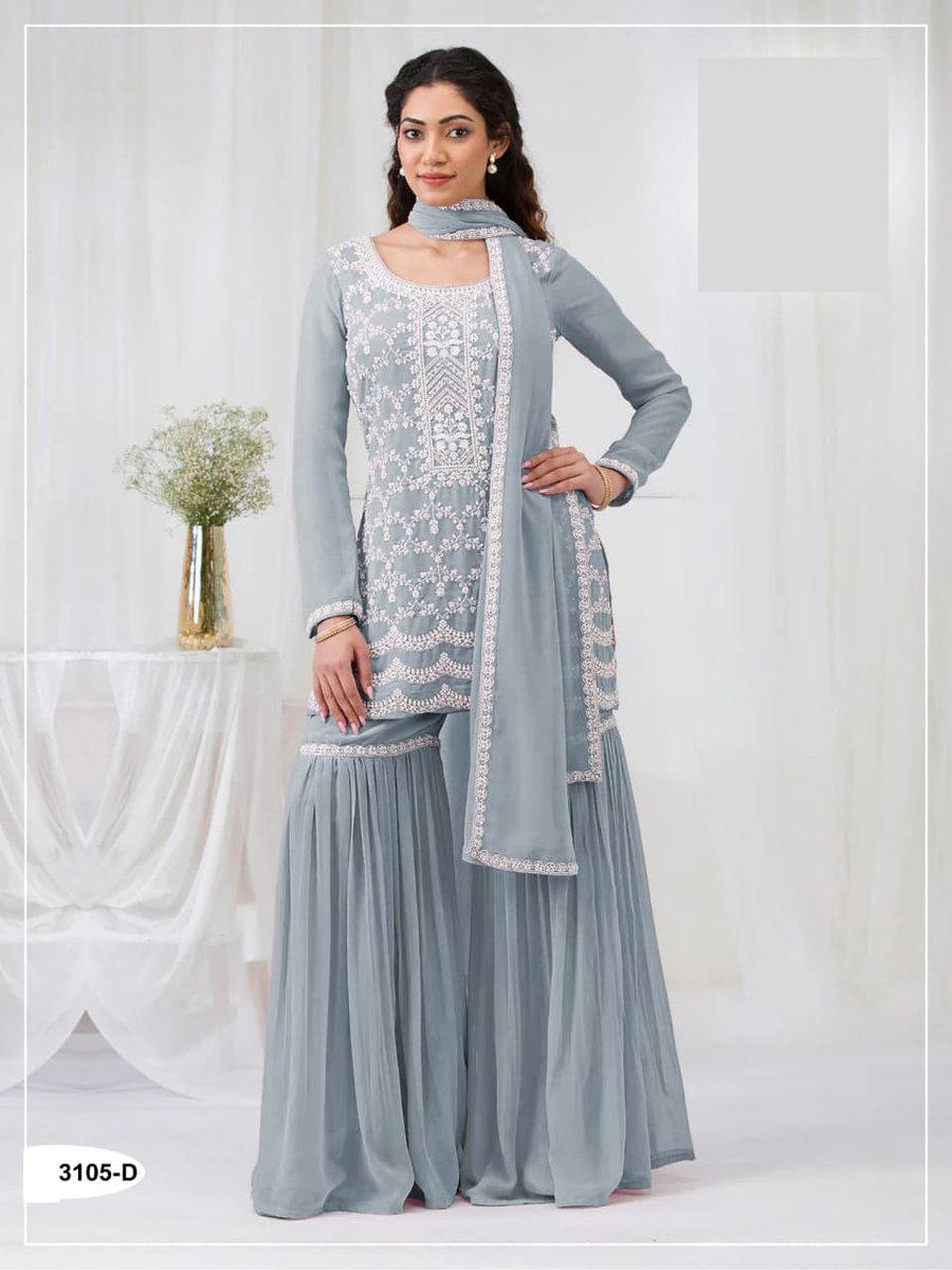 OS 3105 BY OM SAI DESINGER GEORGETTE SALWAR SUIT WHOLESALER IN SURAT 1