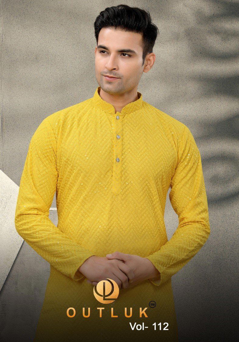 OUTLOOK VOL-112 BY OUTLOOK LUCKNOWI KURTA PAJAMA MENS WEAR WHOLESALER IN INDIA 1