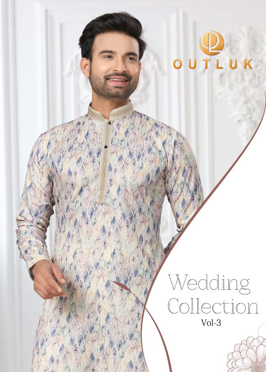 WEDDING COLLECTION VOL-3 BY OUTLOOK WEDDING KURTA PAJAMA MENS WEAR MANUFACTURER IN INDIA 1