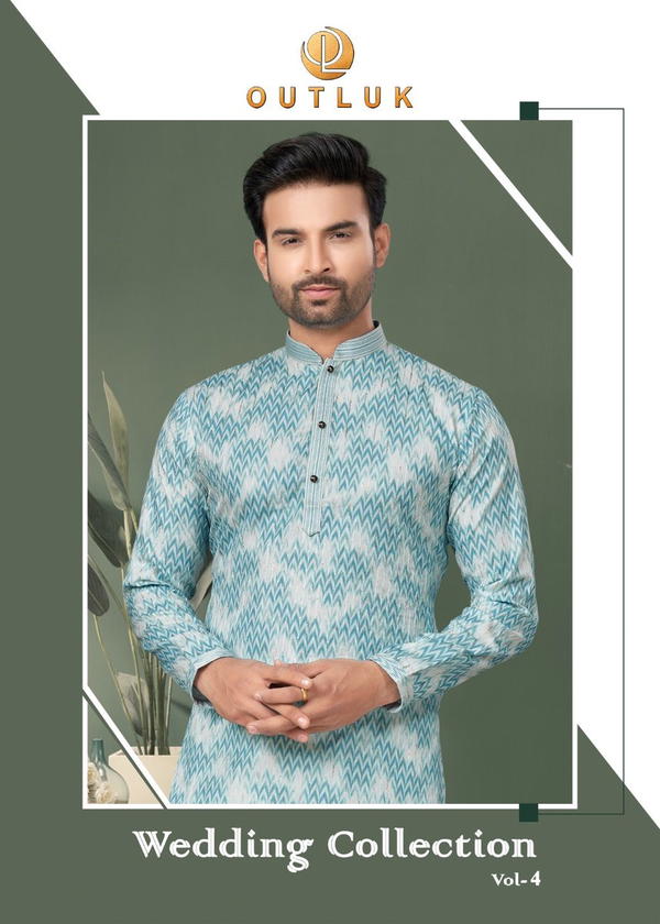 WEDDING COLLECTION VOL-4 BY OUTLOOK KURTA PAJAMA MENS WEAR WHOLESALER IN INDIA