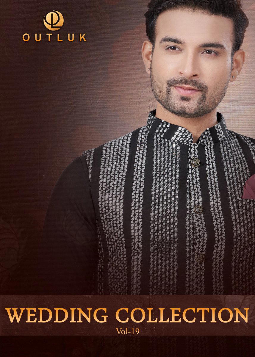 OUTLOOK WEDDING COLLECTION VOL-19 19001 TO 19009 DESIGNER Kurta Pajama WHOLESALER IN SURAT 1