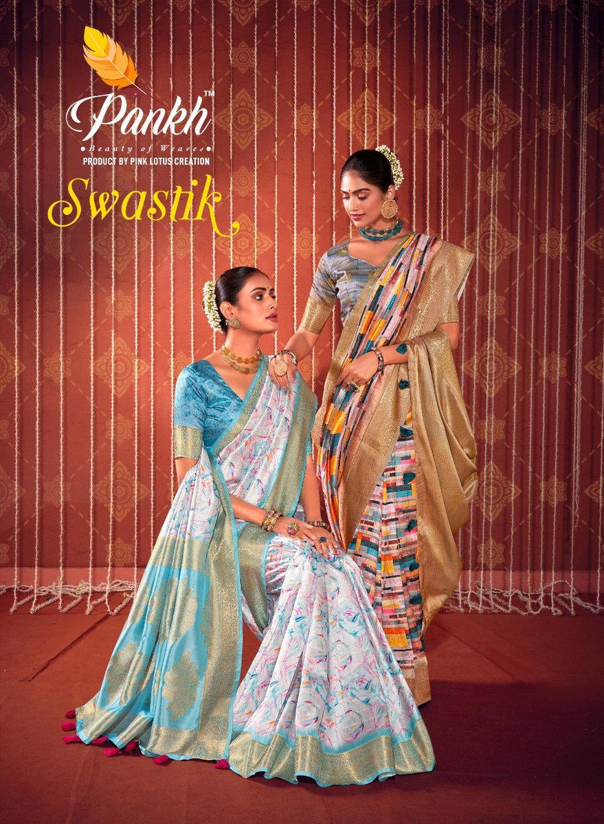 SWASTIK BY PANKH PRINTED SAREE WHOLESALER IN INDIA 1