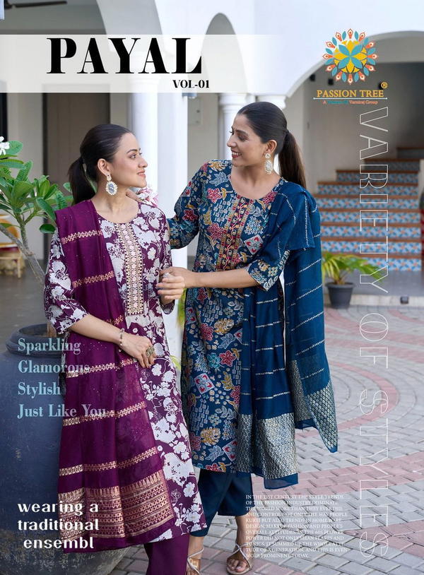 PAYAL VOL-1 BY PASSION TREE DESIGNER JEQUARD SALWAR SUIT WHOLESALER IN INDIA