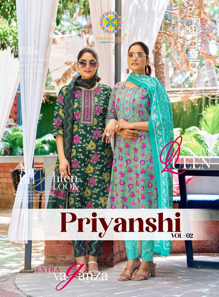 PRIYANSHI VOL-2 BY PASSION TREE DESIGNER SALWAR SUIT WHOLESALER IN INDIA 1