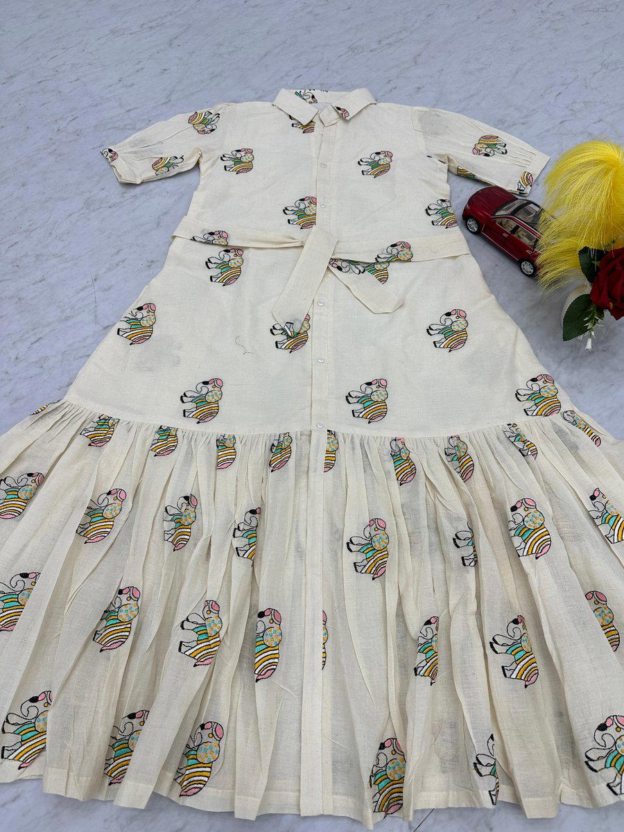 Pc-509 BY PRISHA CREATION DESIGNER COTTON FROCKS WHOLESALER IN INDIA 1