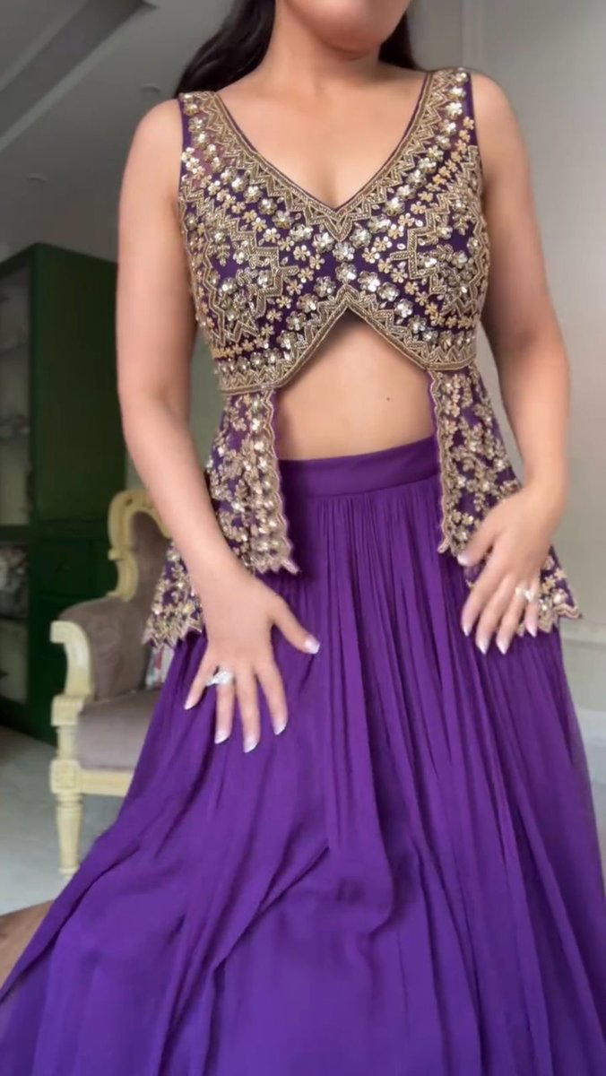 QRC339 BY QRC DESIGNER FOUX GEORGETTE LEHENGA CHOLI WHOLESALER IN INDIA 1
