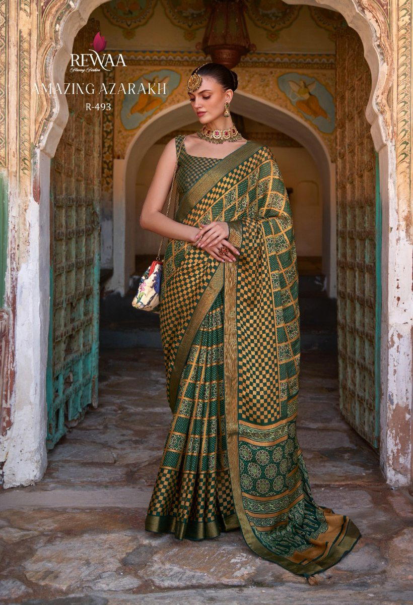 AMAZING AZARAKH BY REWAA PRINTED SAREE WHOLESALER IN SURAT 1