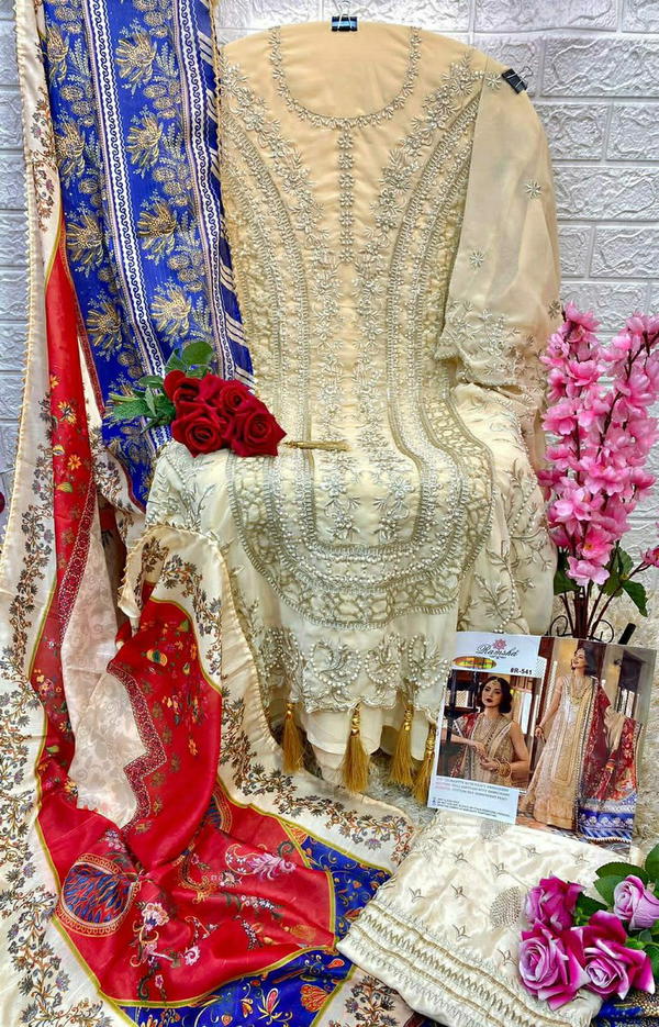 D.NO.R-541 BY RAMSHA EMBROIDERY SALWAR KAMEEZ MANUFACTURER IN INDIA
